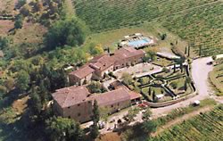 Aerial view of Poggio al Sorbo - The farm for your holidays in Tuscany, Chianti